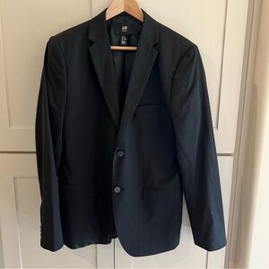 H&M Black Sport Coat Modern Tailored Blazer